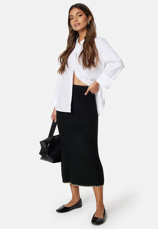 Contrast Edge Knitted Skirt
