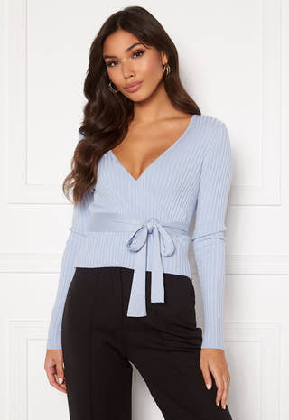 Enea knitted wrap top