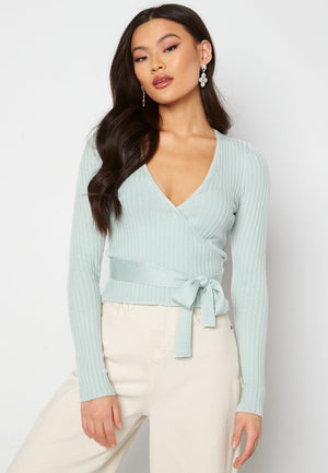 Enea knitted wrap top