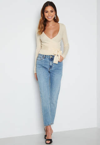 Enea knitted wrap top