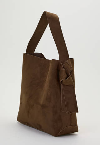 Faux Suede Large Tote Bag