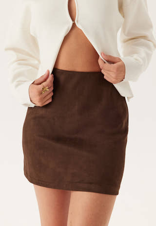 Faux Suede Mini Skirt