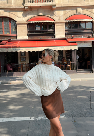 Faux Suede Mini Skirt