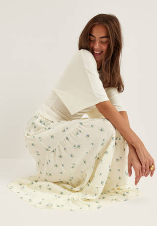 Flounce Maxi Skirt
