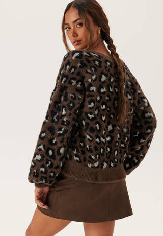 Fluffy Knitted Pearl Cardigan