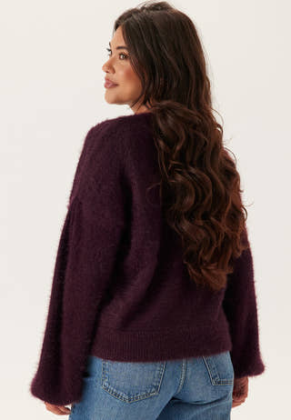 Fluffy Knitted Pearl Cardigan