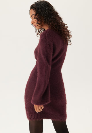 Fluffy Knitted Short Dress
