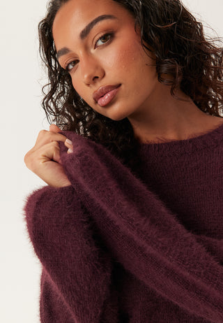 Fluffy Knitted Short Dress