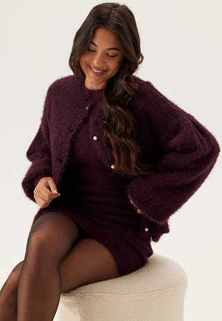 Fluffy Knitted Short Dress