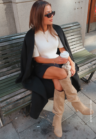 Fluffy Knitted Short Sleeve Sweater