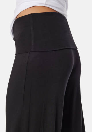 Fold Over Wide Trousers