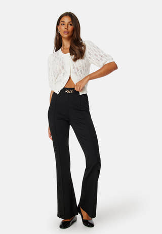 Flared Belted Trousers