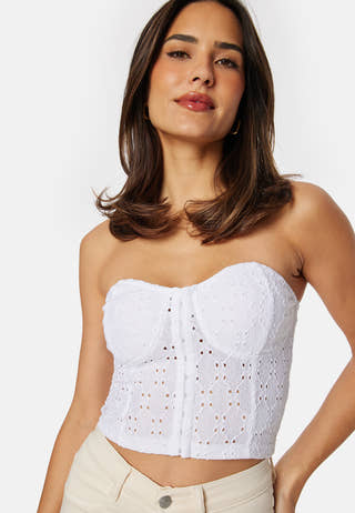Broderie Anglaise Bustier Top