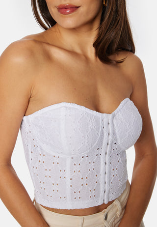 Broderie Anglaise Bustier Top