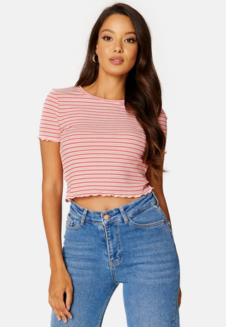 Hallie striped rib top