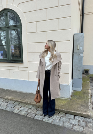 High Neck Midi Coat