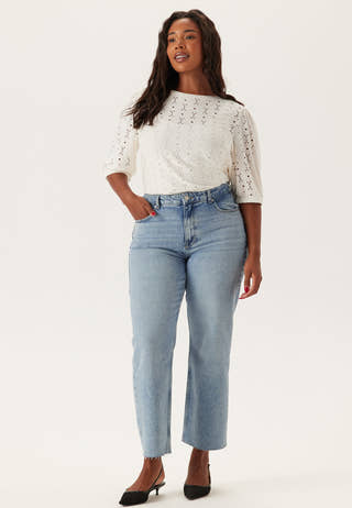 High Straight Ankle Jeans