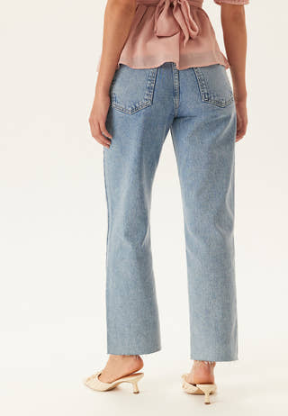 High Straight Ankle Jeans