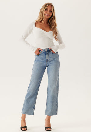 High Straight Ankle Jeans