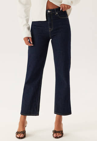 High Straight Ankle Jeans