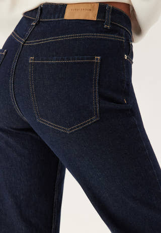 High Straight Ankle Jeans