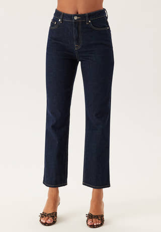 High Straight Ankle Jeans