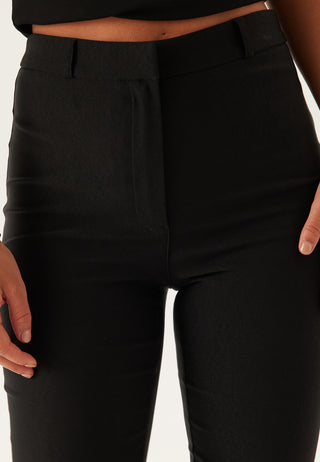 High Waist Stretchy Flared Trousers