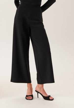 High Wide Cropped Trousers