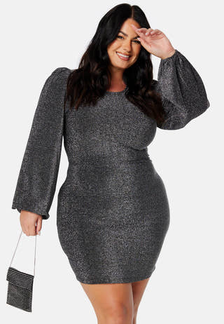 Puff Sleeve Sparkling Dress