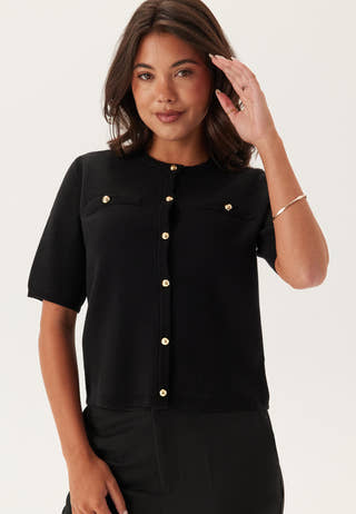 Knitted Gold Button Cardigan