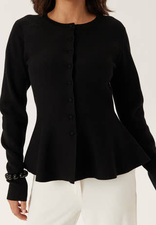 Knitted Peplum Cardigan