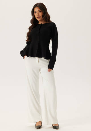 Knitted Peplum Cardigan