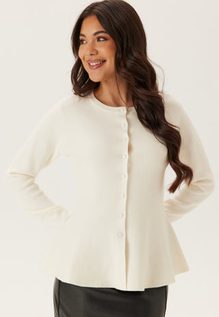 Knitted Peplum Cardigan