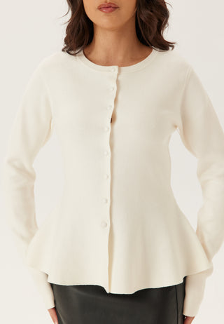 Knitted Peplum Cardigan
