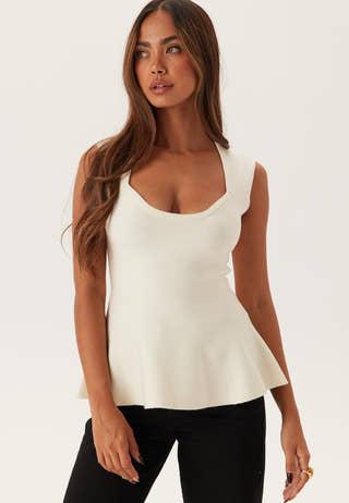 Knitted Peplum Top