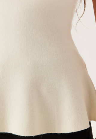 Knitted Peplum Top
