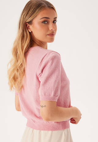 Knitted Short Sleeve Cardigan