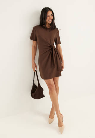 bubbleroom-knot-tee-dress-brown_2
