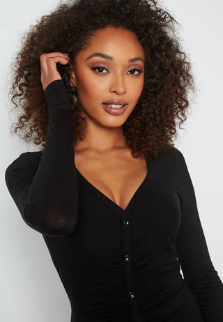 Larissa ruched button dress