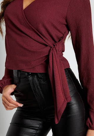 Leighton wrap top