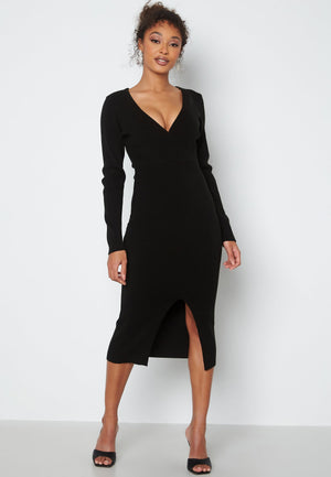 Lima knitted wrap dress