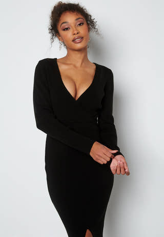 Lima knitted wrap dress