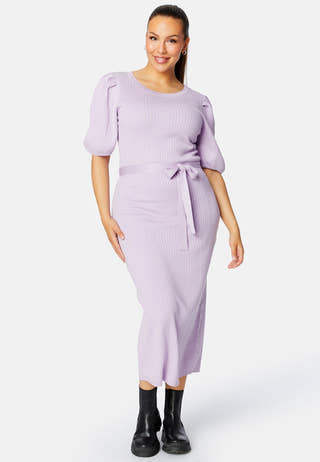 Linnelle knitted puff sleeve dress