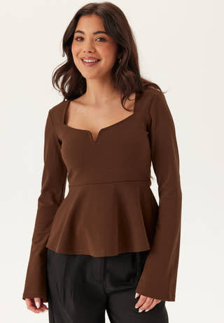 Long Sleeve Peplum Top