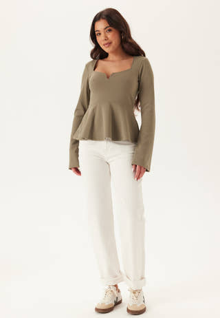 Long Sleeve Peplum Top