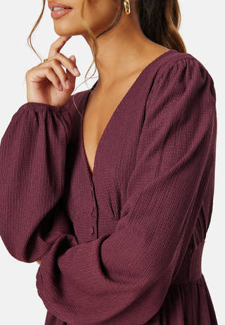 Structure Button Midi Dress