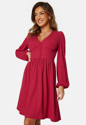 Structure Button Short Dress