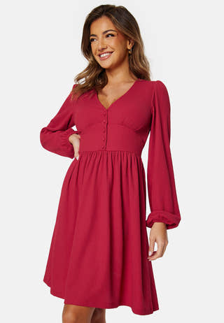 Structure Button Short Dress