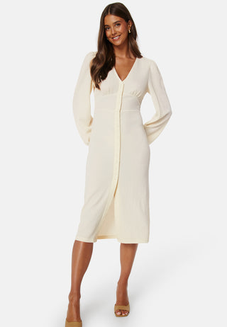 Structure Button Midi Dress