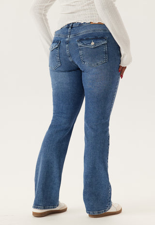 Low Bootcut Flap Jeans